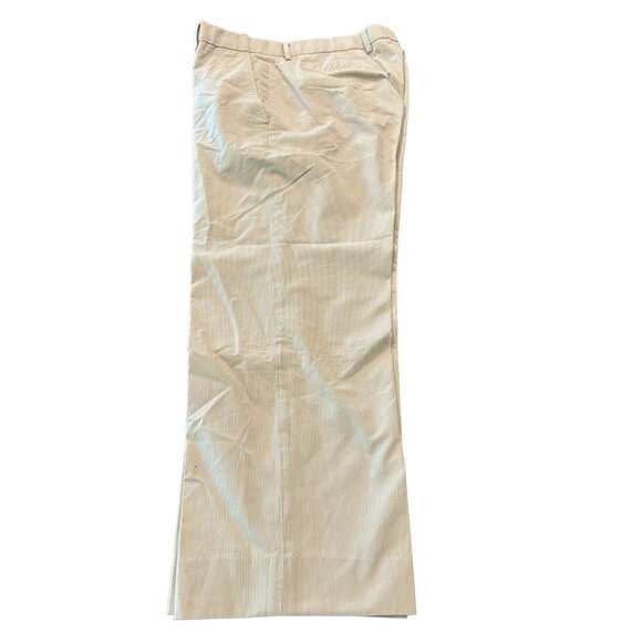 Banana Republic Pants Mens 36x27 Flat Front Tan Striped Lightweight Cotton Chino - Picture 2 of 12